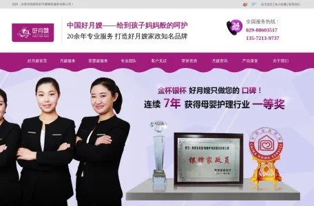 西安好月嫂的网站截图