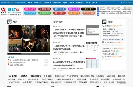 视野72行的网站截图