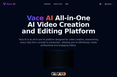 Vace AI的网站截图
