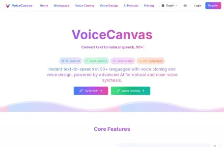 VoiceCanvas的网站截图