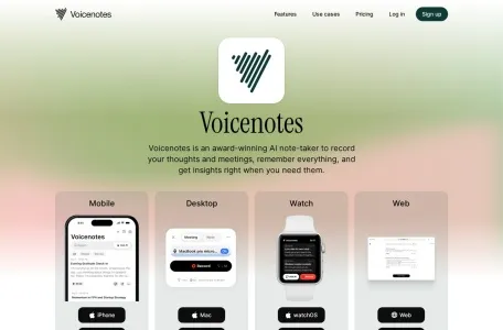 Voicenotes的网站截图