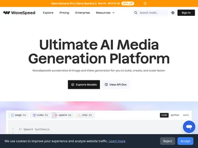 WaveSpeedAI的网站截图