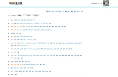 1010兼职网的网站截图