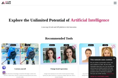 AILab Tools的网站截图