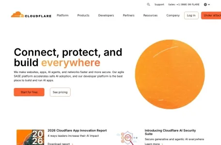 Cloudflare的网站截图