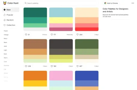 Color Hunt的网站截图