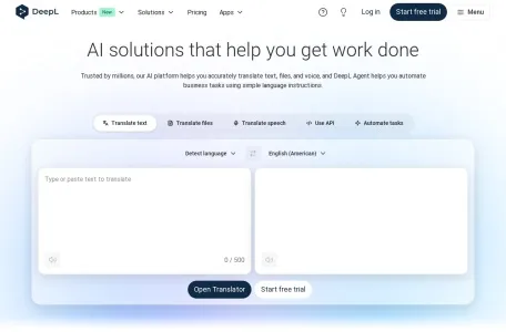 DeepL Translate的网站截图