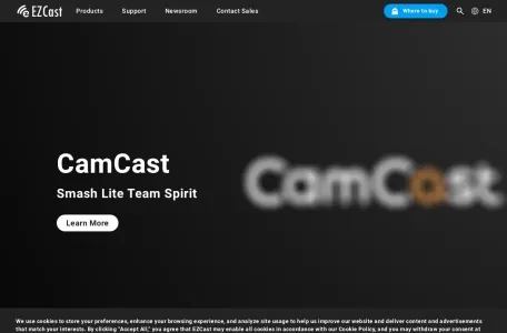 ezcast英文官网的网站截图