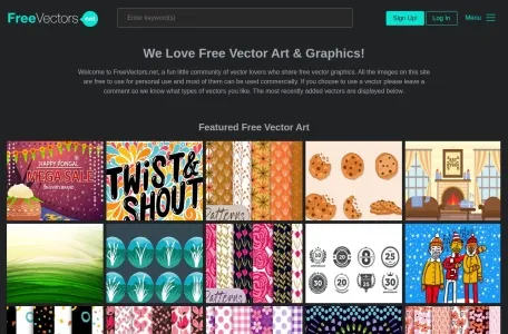 Free Vector Art & Graphics的网站截图