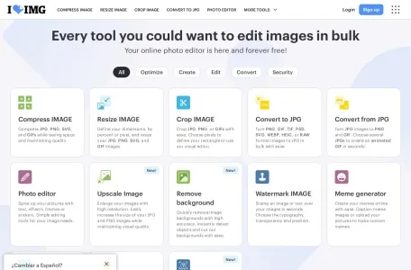 iLoveIMG的网站截图