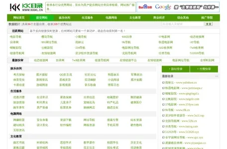 KK目录的网站截图