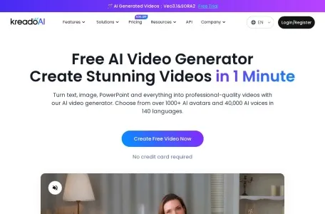 KreadoAI的网站截图