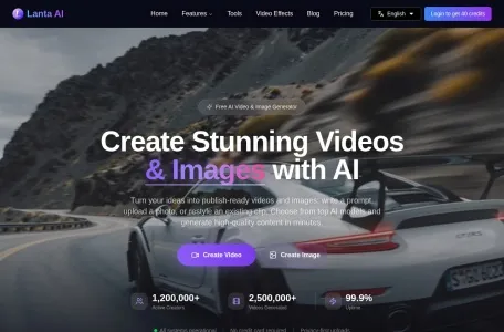 Lanta AI的网站截图