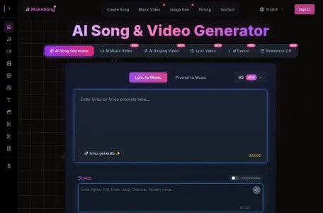 MakeSong的网站截图