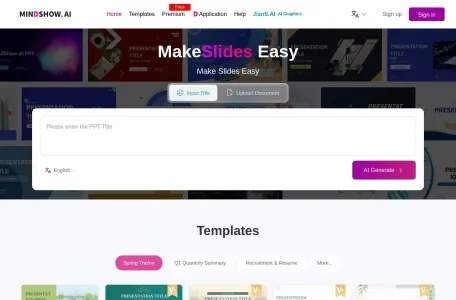 MindShow的网站截图