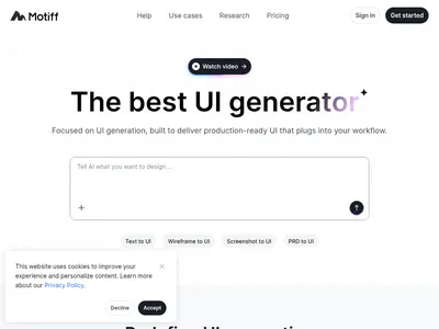 Motiff的网站截图