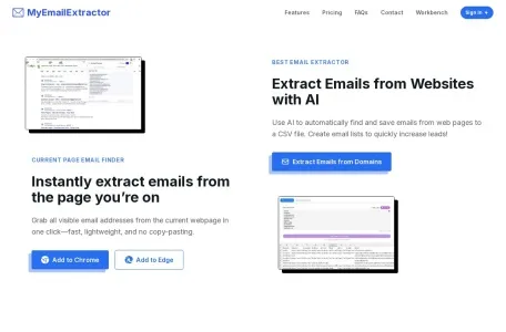 My Email Extractor的网站截图