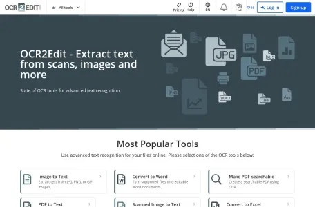 ocr2edit的网站截图