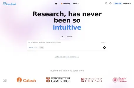 OpenRead的网站截图