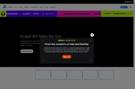 PlayStation官方网站的网站截图