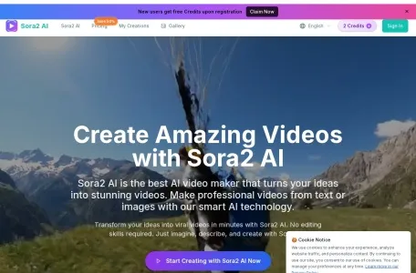 Sora2 AI的网站截图