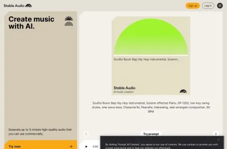 Stable Audio的网站截图