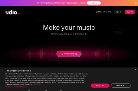 Udio的网站截图