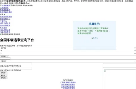 违章服务网的网站截图
