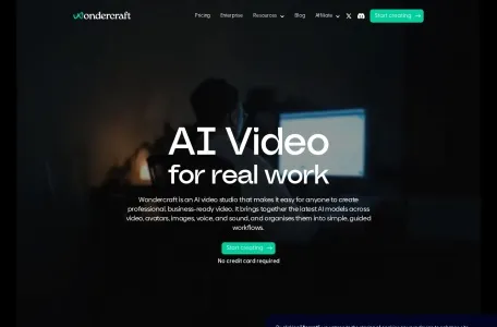 Wondercraft的网站截图