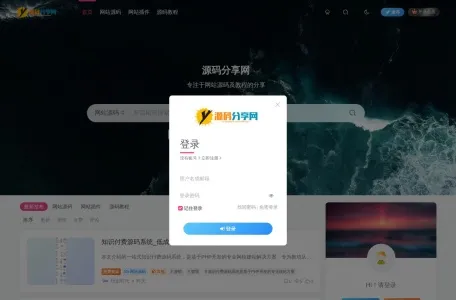 源码分享网的网站截图