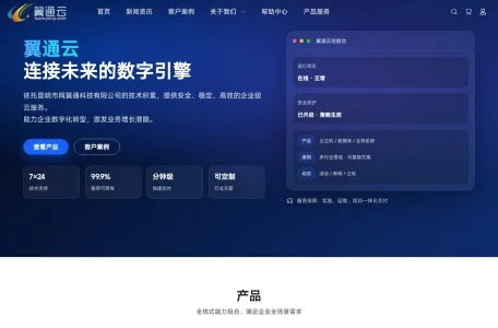 翼通云的网站截图